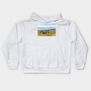 Naramata and Okanagan Lake Autumn Vineyard View Kids Hoodie